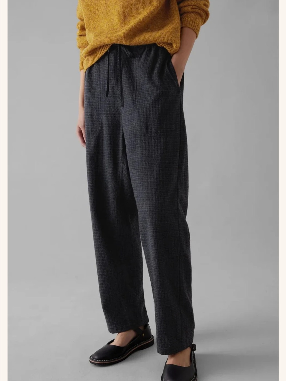 Toast Suki Wool Cotton Seersucker Check Pants | Carbon size XS NWT